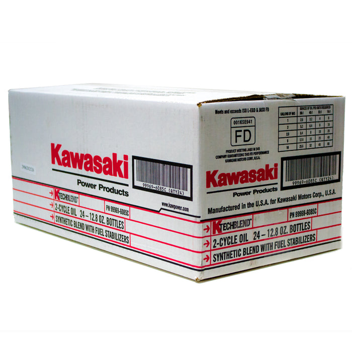 24PK Kawasaki 99969-6085 Aceite de motor de 2 ciclos y 5 galones, 12,8 oz.