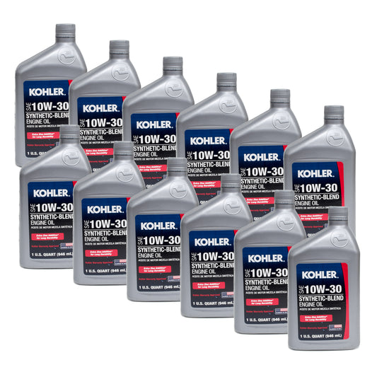 Kohler 25 357 65-S SAE 10W-30 Synthetic-Blend Engine Oil - 12 Pack