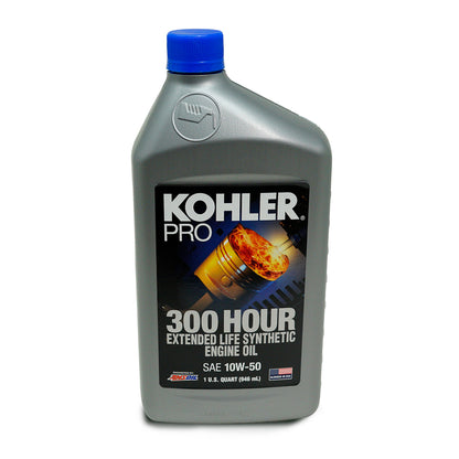 Kohler 25 357 72-S-12 Pro SAE 10W-50 Aceite de motor sintético de larga duración, 1 cuarto de galón, 12 unidades