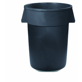 Bronco Round Waste Bin Trash Container 44 Gallon - Gray