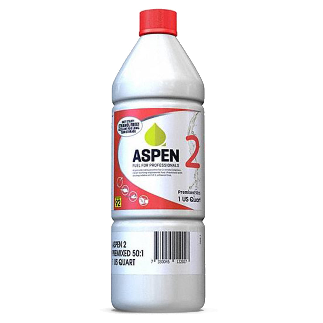 Aspen 2TFRT001USA480 2 Combustible de 2 ciclos sin etanol, 1 cuarto de galón, 12 unidades