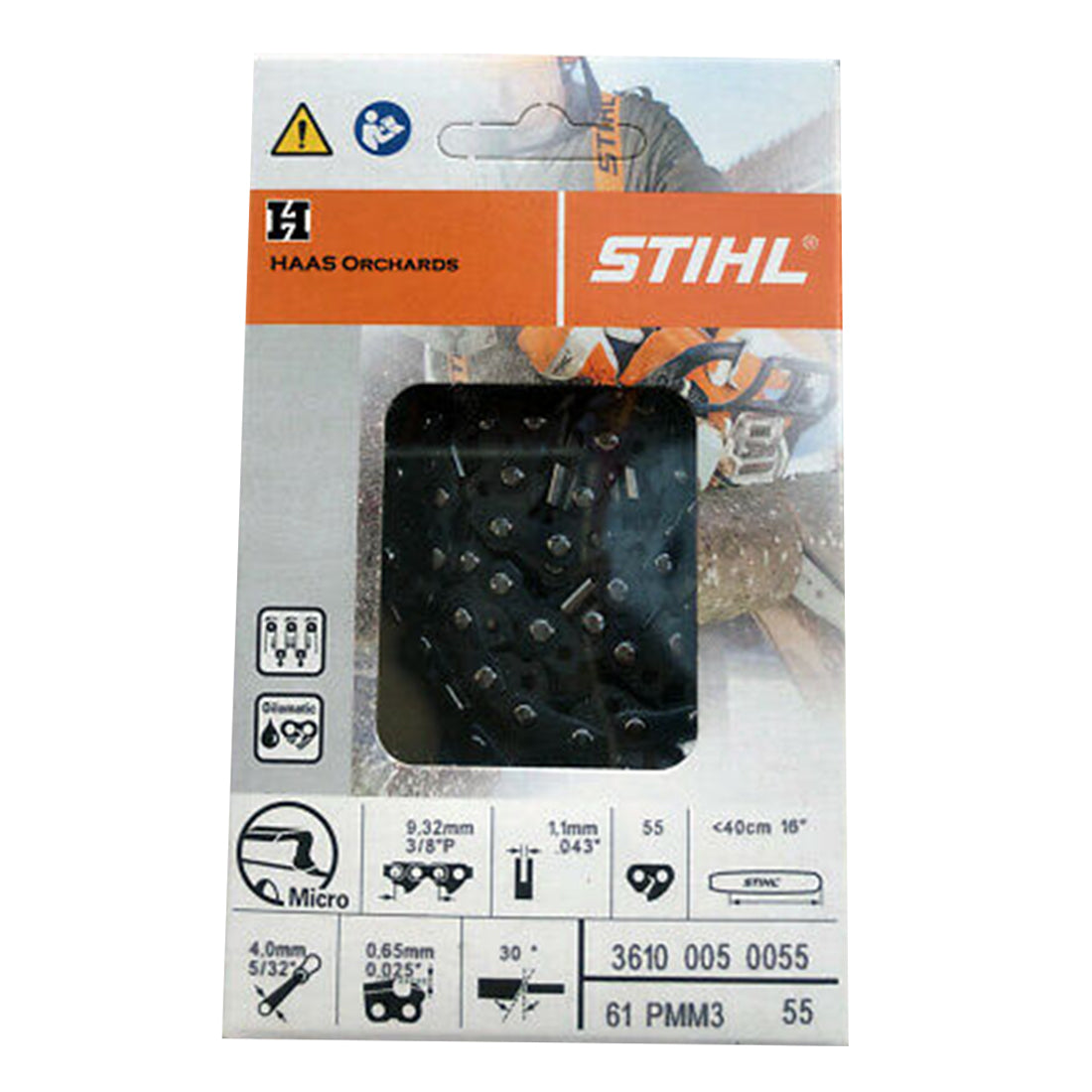 Stihl 3610 005 0055 Cadena de motosierra 61 PMM3 16 pulgadas.