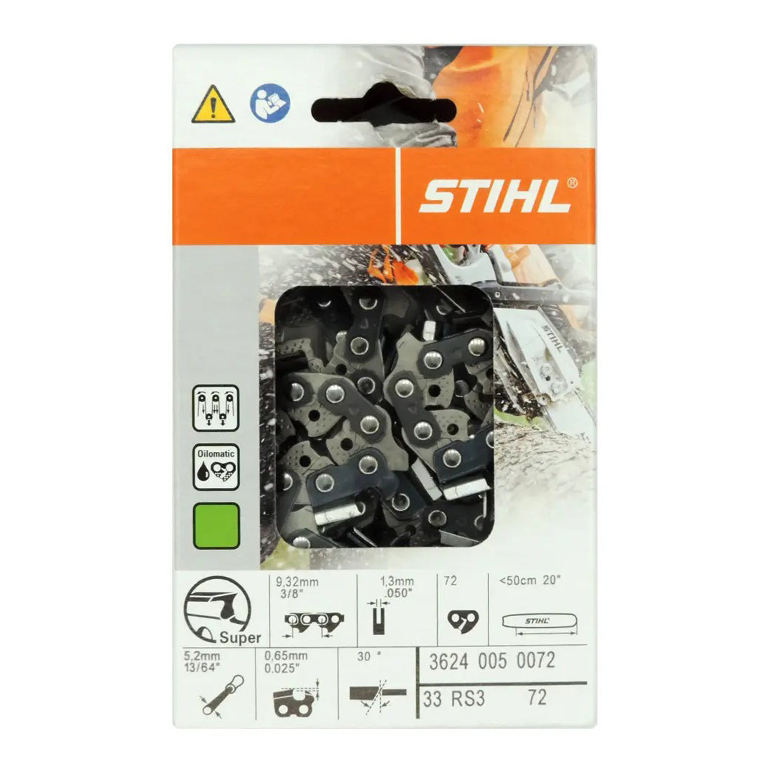 Stihl 3624 005 0072 Chainsaw Chain 20 In. 33RS3 72 — Russo Power Equipment