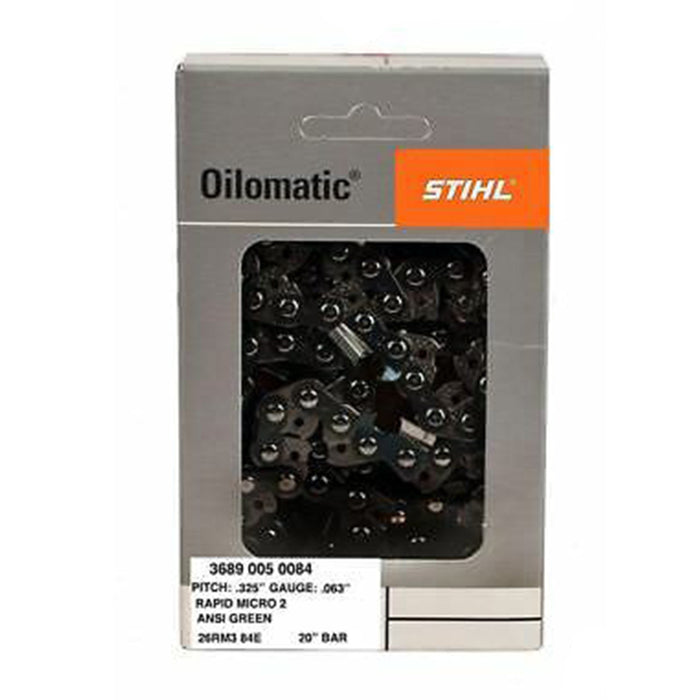 Stihl 3689 005 0084 OILOMATIC Rapid Micro Saw Chain 20 In. 26RM3 84E