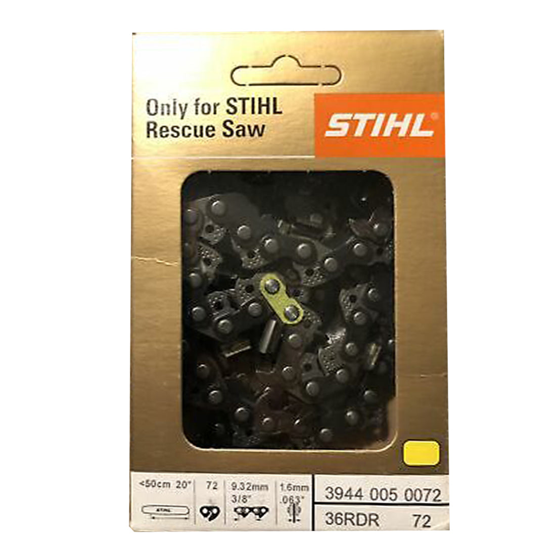Stihl 3944 005 0072 Cadena de motosierra de carburo 36RDR 72E