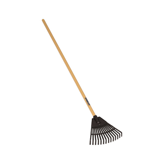 Seymour 40880 Rastrillo de hojas de polietileno de 8", mango de madera de 42"