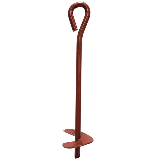 True Value 409995 3" x 15" Heavy Duty Red Screw In Earth Anchor