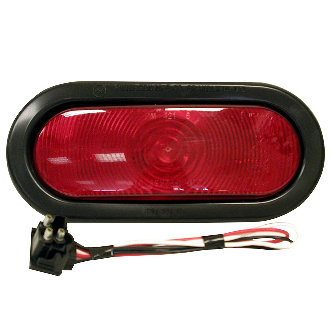 Luz de señal de giro sellada ovalada, roja 6.50 ″ X 2.25 ″