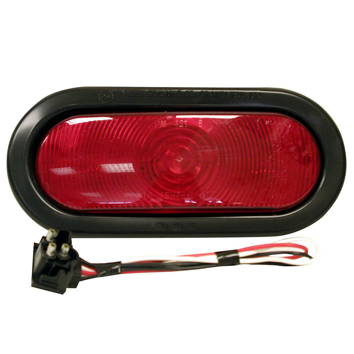 Oval Sealed Turn Signal Light, Red 6.50″ X 2.25″