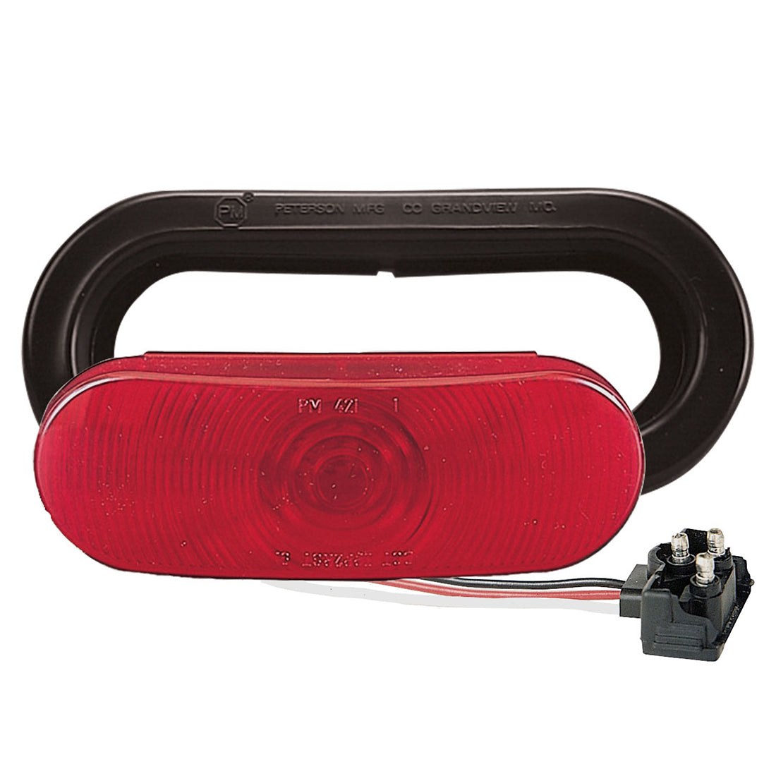 Luz de señal de giro sellada ovalada, roja 6.50 ″ X 2.25 ″
