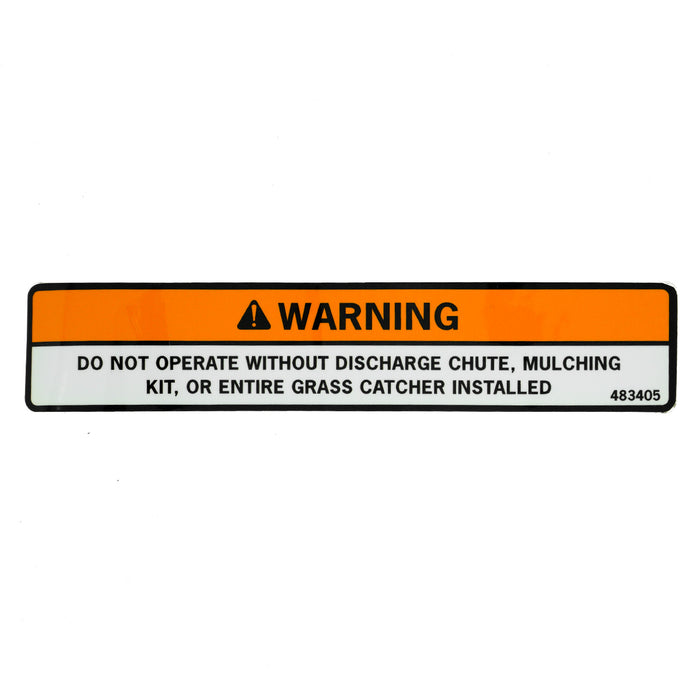 Scag 483405 DECAL, WARNING