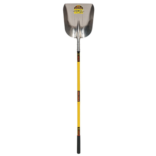Seymour 49068 #12 Aluminum Grain Scoop, 51" Yellow Fiberglass Handle