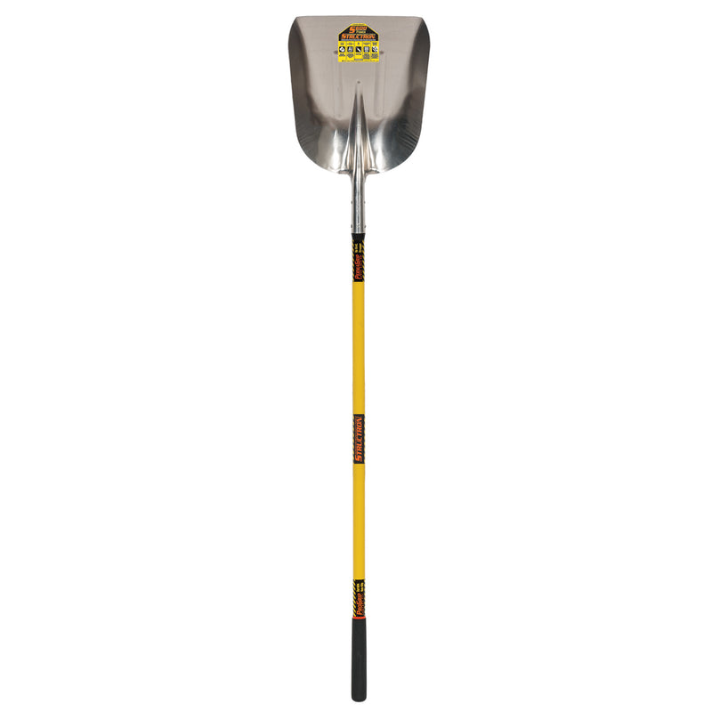 Seymour 49068 #12 Aluminum Grain Scoop, 51" Yellow Fiberglass Handle