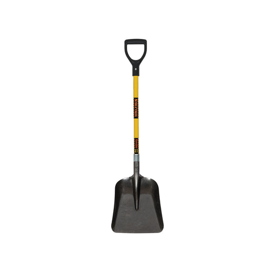 Seymour 49216 #2 Steel General Purpose Scoop, 29" Yellow Fiberglass Handle, D-Grip
