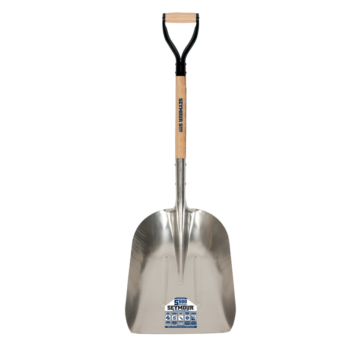 Seymour 49265 #12 Aluminum Grain Scoop, 29" Hardwood Handle, Steel D-Grip