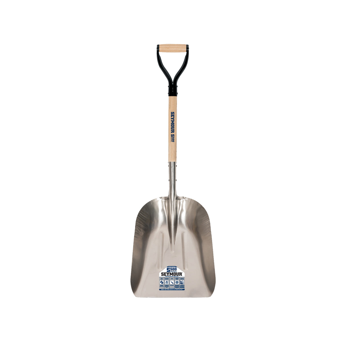 Seymour 49270 Grain Scoop, #14 Aluminum Head, 29" Hardwood Handle, Steel D-Grip