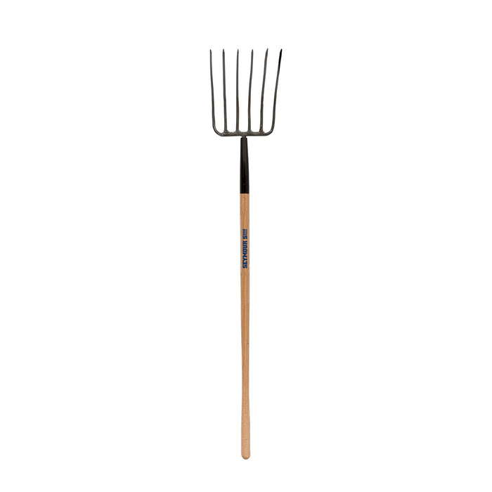 Seymour 49278 6-Tine Forged Manure Fork, 48" Hardwood Handle