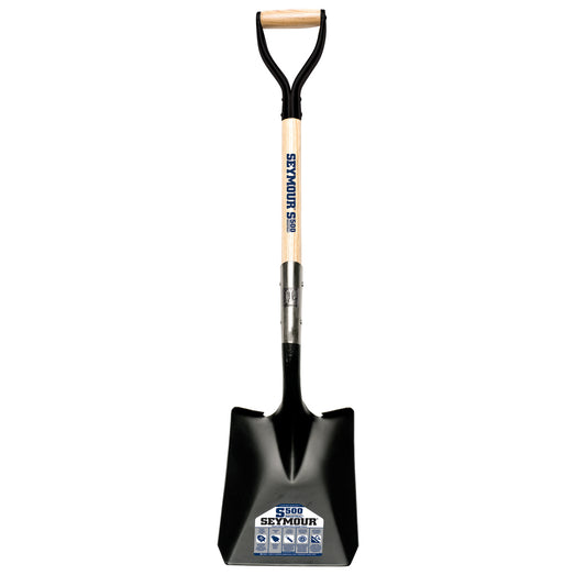Seymour 49333 14 Ga. #2 Square Point Front Turn Step Shovel w/ 30 In. Hardwood Handle