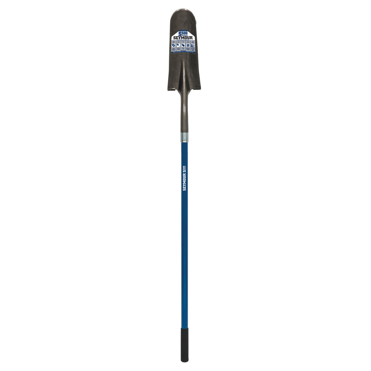 Seymour 49456 Pala de drenaje de 14", mango de fibra de vidrio azul de 47"