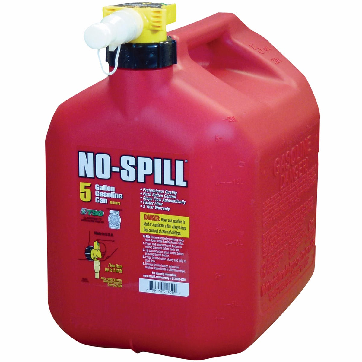 No Spill 5 Gallon Gas Can