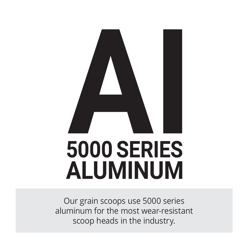 Seymour 49068 #12 Aluminum Grain Scoop, 51" Yellow Fiberglass Handle