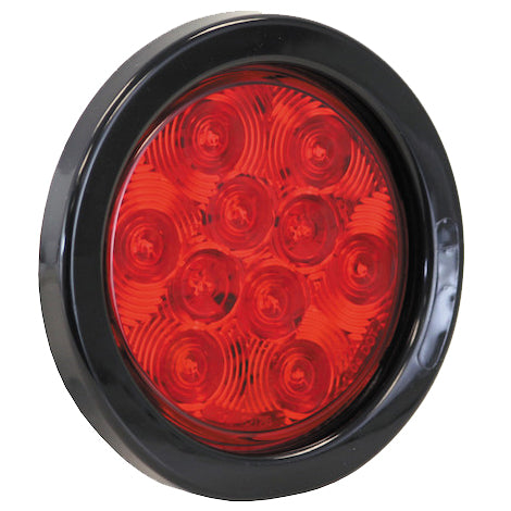 Buyers 5624110 Luz de parada/giro/trasera redonda roja completa de 4" con 10 LED