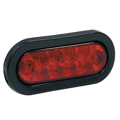 Buyers 5626510 6" Red Oval Stop/Turn/Taillight with 10 LED PL3 Plug