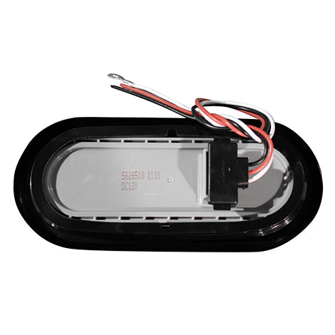 Buyers 5626510 Luz de parada/giro/trasera ovalada roja de 6" con enchufe PL3 de 10 LED