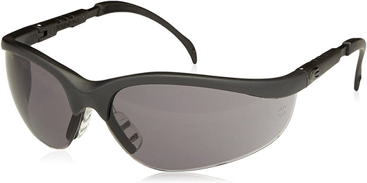 MCR Crews KD112 Klondike Safety Glasses - Black Frame, Grey Lens