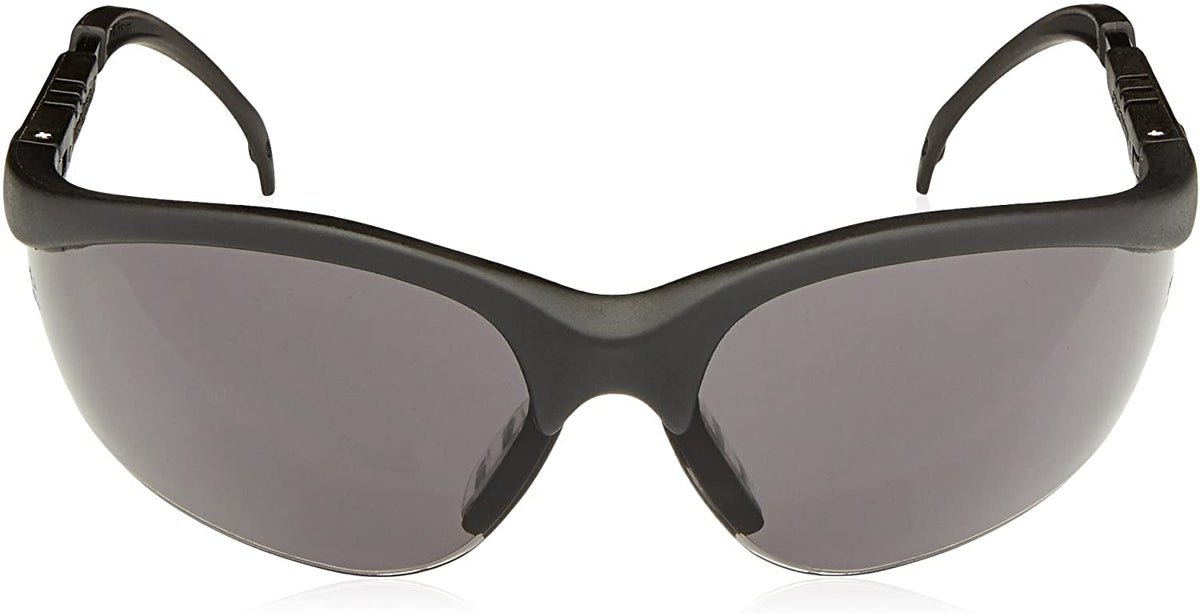 MCR Crews KD112 Klondike Safety Glasses - Black Frame, Grey Lens
