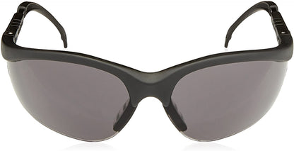 MCR Crews KD112 Klondike Safety Glasses - Black Frame, Grey Lens