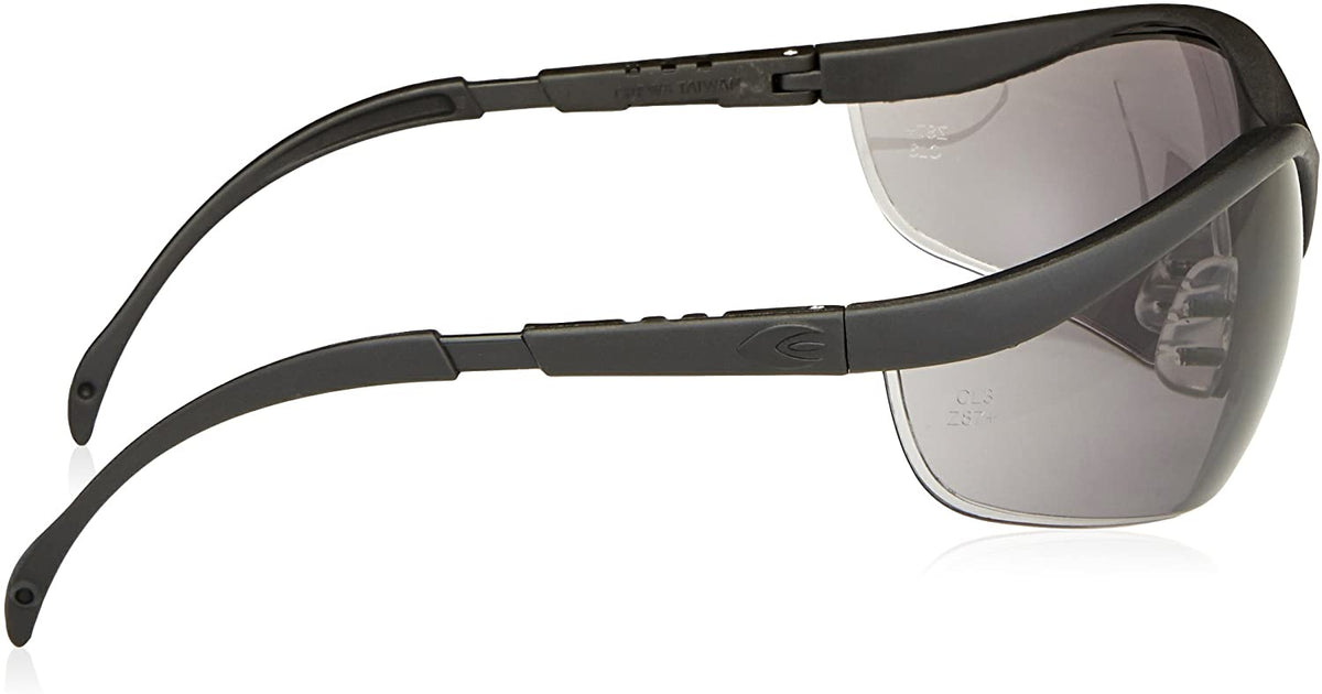 MCR Crews KD112 Klondike Safety Glasses - Black Frame, Grey Lens