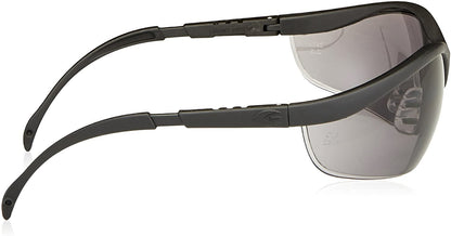 MCR Crews KD112 Klondike Safety Glasses - Black Frame, Grey Lens