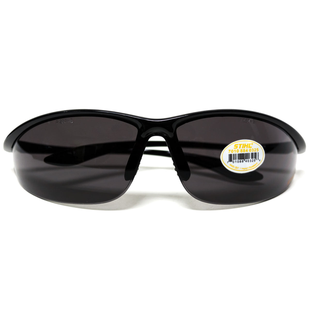 Stihl 7010 884 0325 Sleek Black Frame & Grey Smoke Lens Safety Glasses
