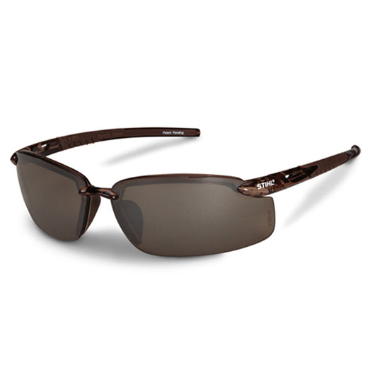 Stihl 7010 884 0376 Gafas adjuntas Marco negro Lente ahumada