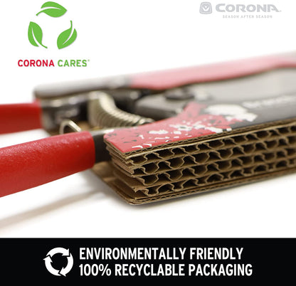 Corona BP 7100D DualCUT Hoja de acero de alto carbono de 3 pulgadas con mangos de núcleo de acero completo Podadora manual de derivación