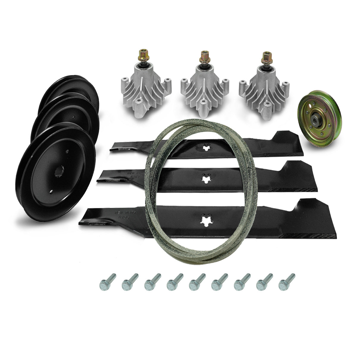Blade Spindle Belt Pulley Idler Rebuild Kit for Craftsman 50 inch Deck 532137380 24690 532129861 531300766