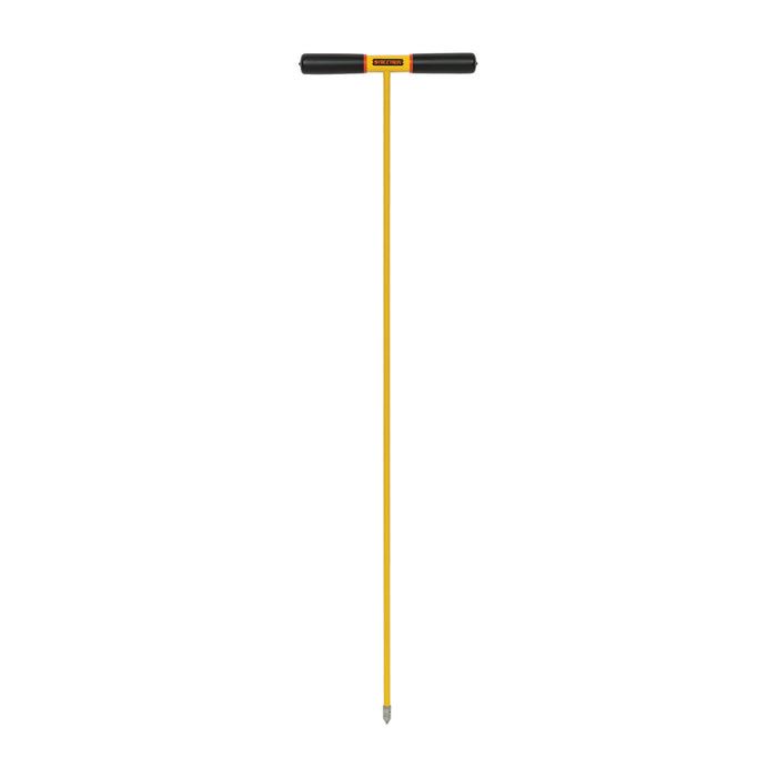 Seymour 85465 Sonda de suelo de fibra de vidrio amarilla de 48 pulgadas, punta de metal fundido, agarre en forma de T
