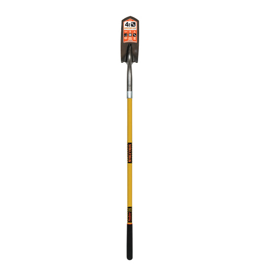 Seymour 89184 4" Clean-Out Trenching Shovel, 48" Yellow Fiberglass Handle