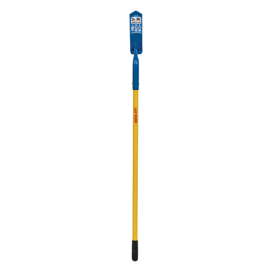 Seymour 89233 Pala para zanjas/limpieza de 3", hoja en "V" de acero templado calibre 16, mango de fibra de vidrio amarillo de 48"