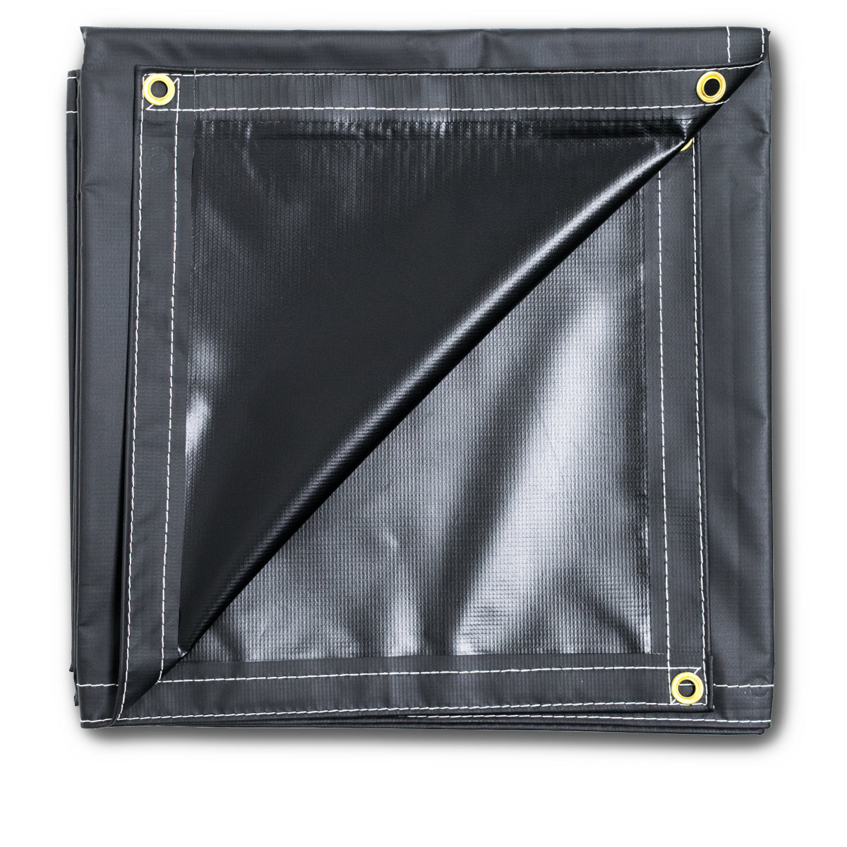 Lona de vinilo PVC resistente de 10 x 12 pulgadas, color negro