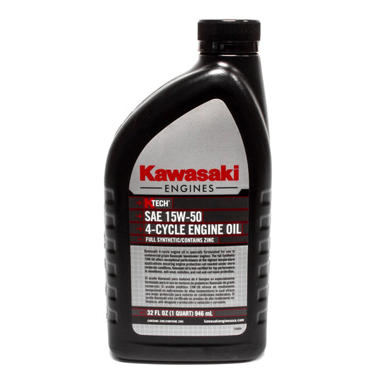 12PK Kawasaki 99969-6501 15W-50 Aceite de motor de 4 tiempos 1 cuarto de galón.