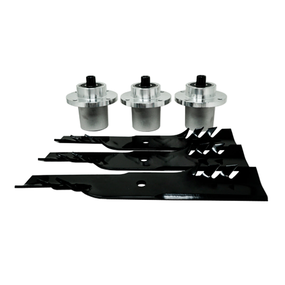 Spindle Mulching Blade Kit for Hustler 48 inch Deck FasTrak SD TrimStar Z4 Zero Turn Mower 783506