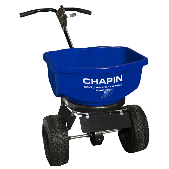 Chapin 82088B Esparcidor de empuje profesional para derretir hielo y sal, 80 lb
