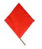 Ace Hardware 2093060 Fluorescent Orange PVC Safety Flag  (18 x 18 )