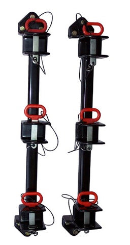Line Trimmer Holder Enclosed Trailer 3 String Trimmers Lockable Vinyl Coated