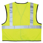 MCR VCL2SL Safety Vest with Reflective Tape, Zipper, and Pocket