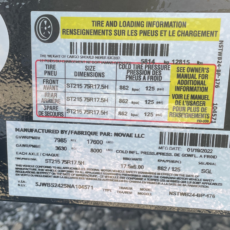 Midsota STWB-24 24 Ft. Skid Steer Wide Body Trailer