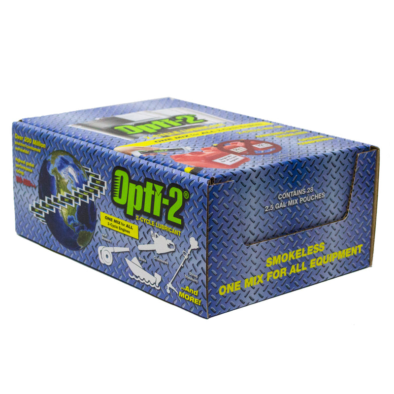 Opti-2 20056 2.5 Gallon Mix Pouches 2-Cycle Engine Lubricant - 28 Pack