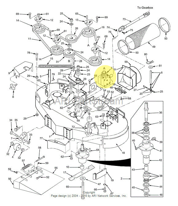 Scag 482486 Conjunto de caja de cambios